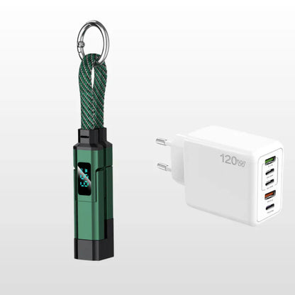⏳Limited-time 50% off⏰4-in-1 Digital Display Keychain Charging Cable🔋📱