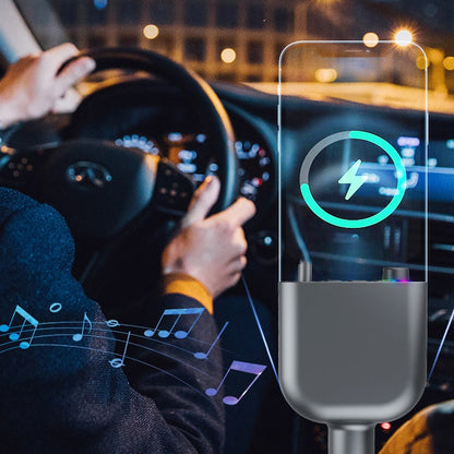 Multifuntional Bluetooth Retractable 120W Fast Car Charger
